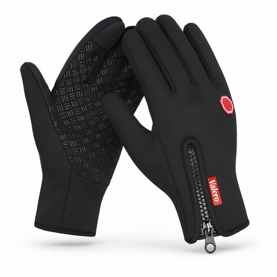 Valero Premium Waterdichte Handschoenen Maat L – Touchscreen, Winddicht & Warm – Voor Regen, Fietsen & Wandelen – Zwart - VALT enorm klein bestel minimaal een / twee maten groter / bekijk maattabel