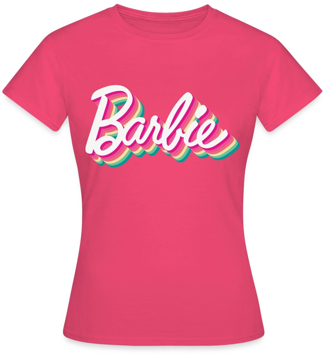 Barbie Kleurrijk Logo T-Shirt Dames
