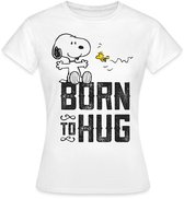 Peanuts Snoopy Woodstock Born To Hug Knuffel T-Shirt Dames