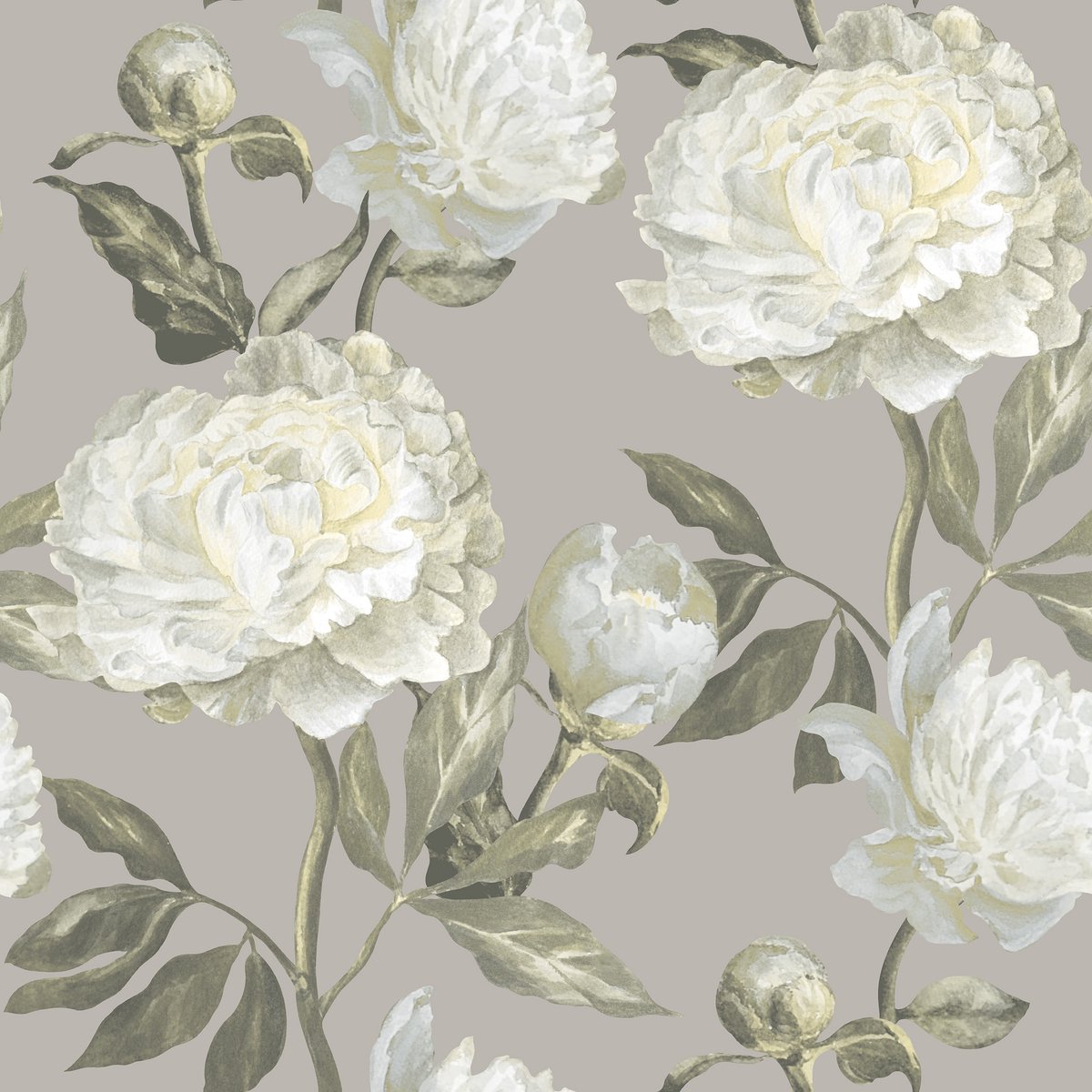 Wit bloemen behang Valentino
