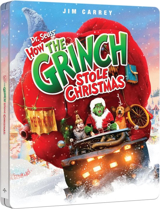 Dr Seuss' How the Grinch Stole Christmas - 25th Anniversary Limited Edition Steelbook - 4K Ultra HD & Blu-Ray - Import