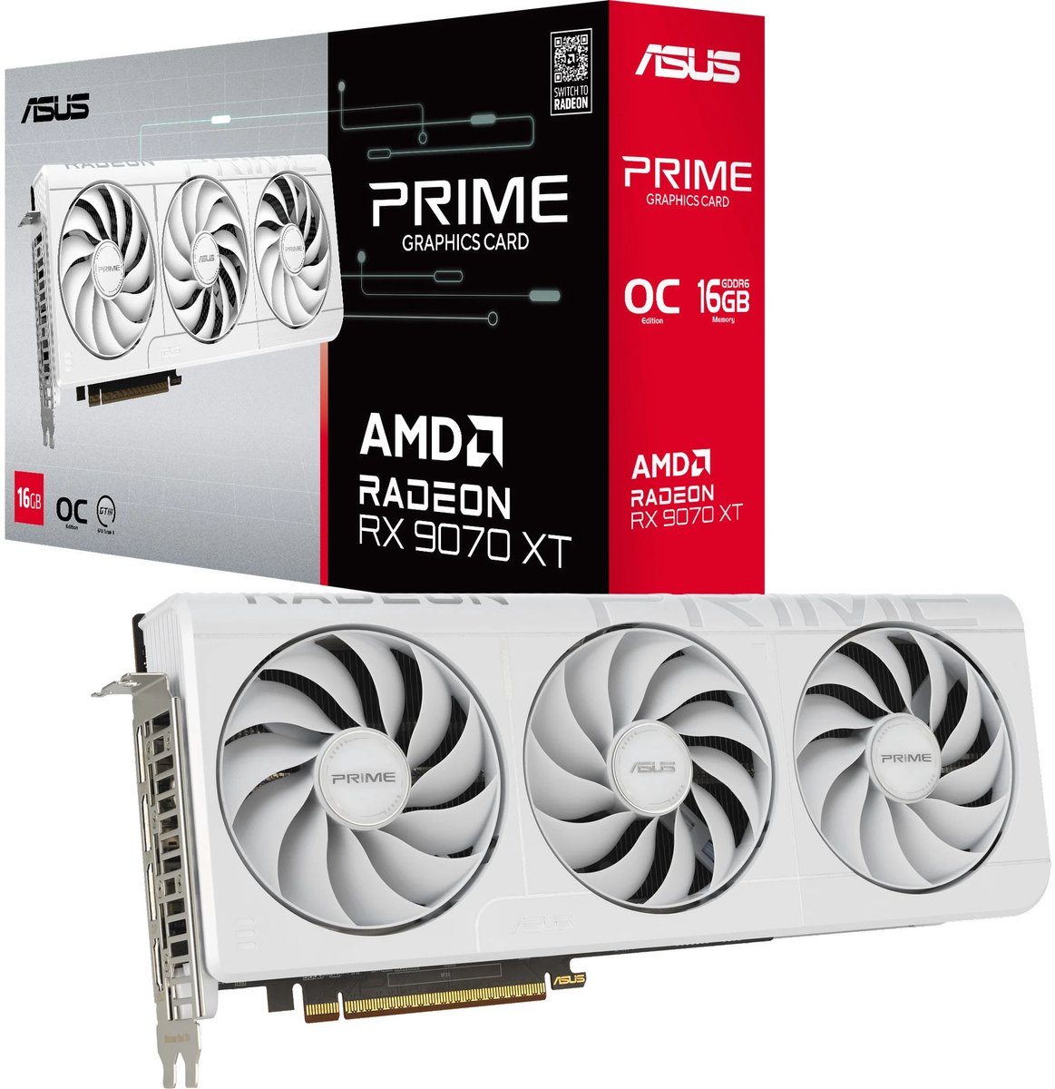 Asus Prime Radeon RX 9070 XT 16GB OC White