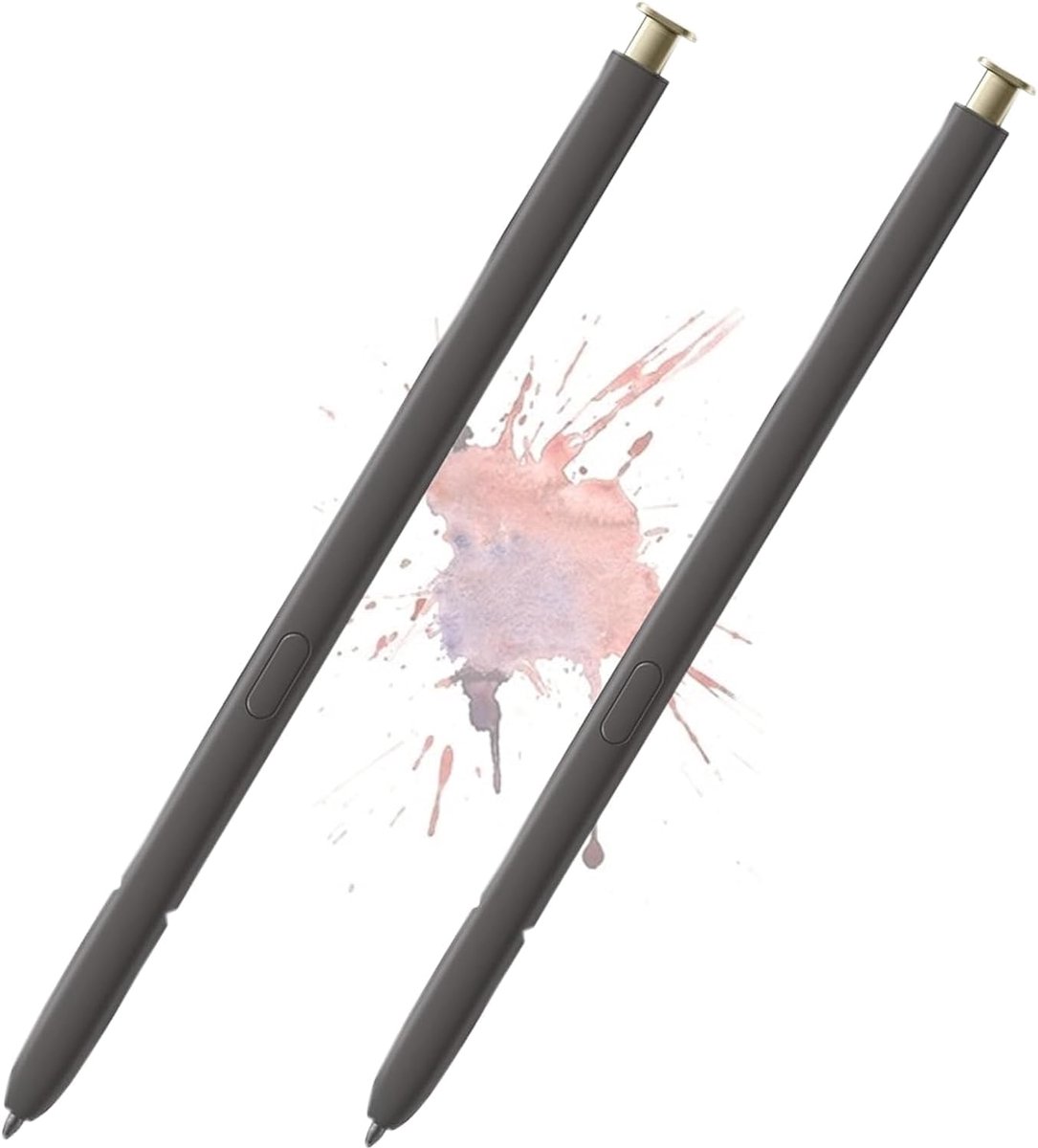 2 Pack S Pen Vervangingen voor Samsung Galaxy S24 Ultra - S Pen zonder Bluetooth (Geel)