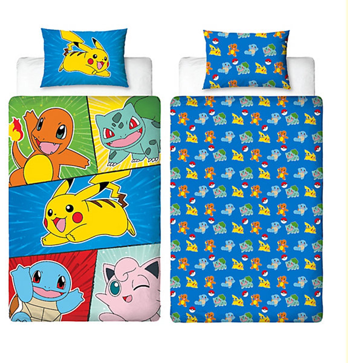 Pokémon - Dekbedovertrek - Eenpersoons - Pokemon - Dekbed - Geschikt voor 140 x 200 cm.
