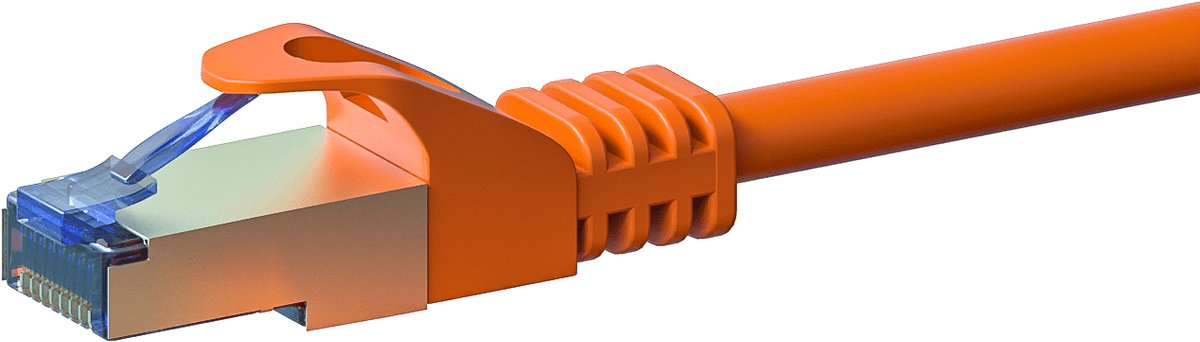 Danicom CAT6a S/FTP (PIMF) patchkabel - 10 meter oranje - netwerkkabel - internetkabel - UTP kabel - RJ45 - 10000 mbit/s