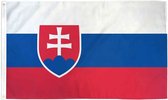 Vlag Slowakije - 90x150 cm - Slowaakse vlag - Met ophangringen - Flag Slovakia - Jonyx