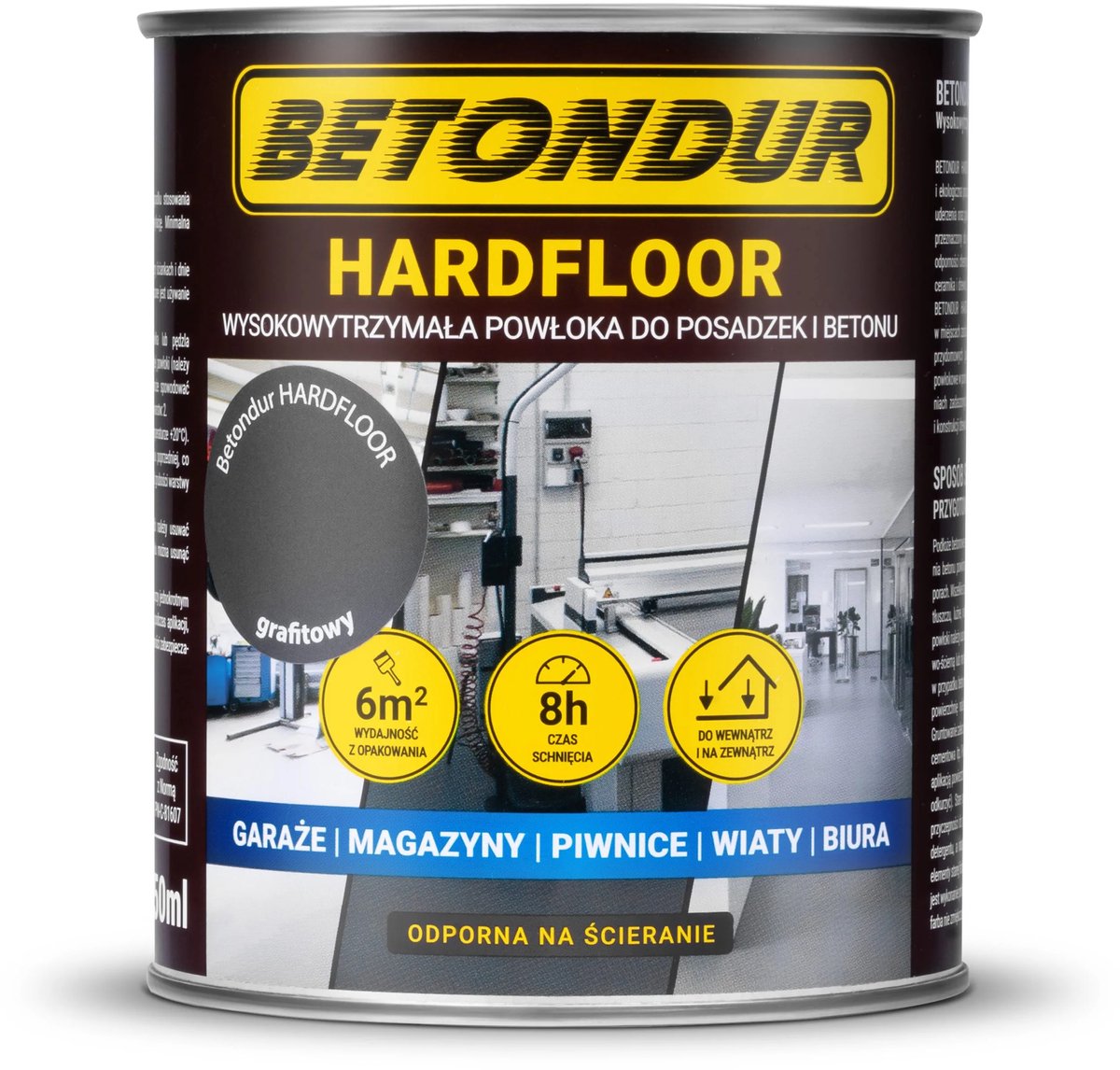 Betondur HARDFLOOR Verf voor Vloeren en Beton 0,75L Duurzame Coating Grafiet