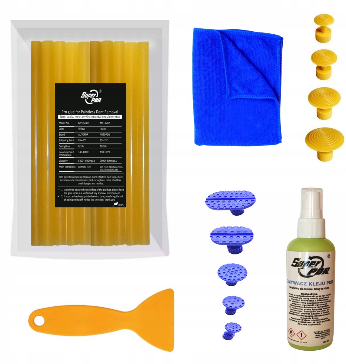PDR Set: Deuken Verwijderen met Lijm, Adapters & Cleaner