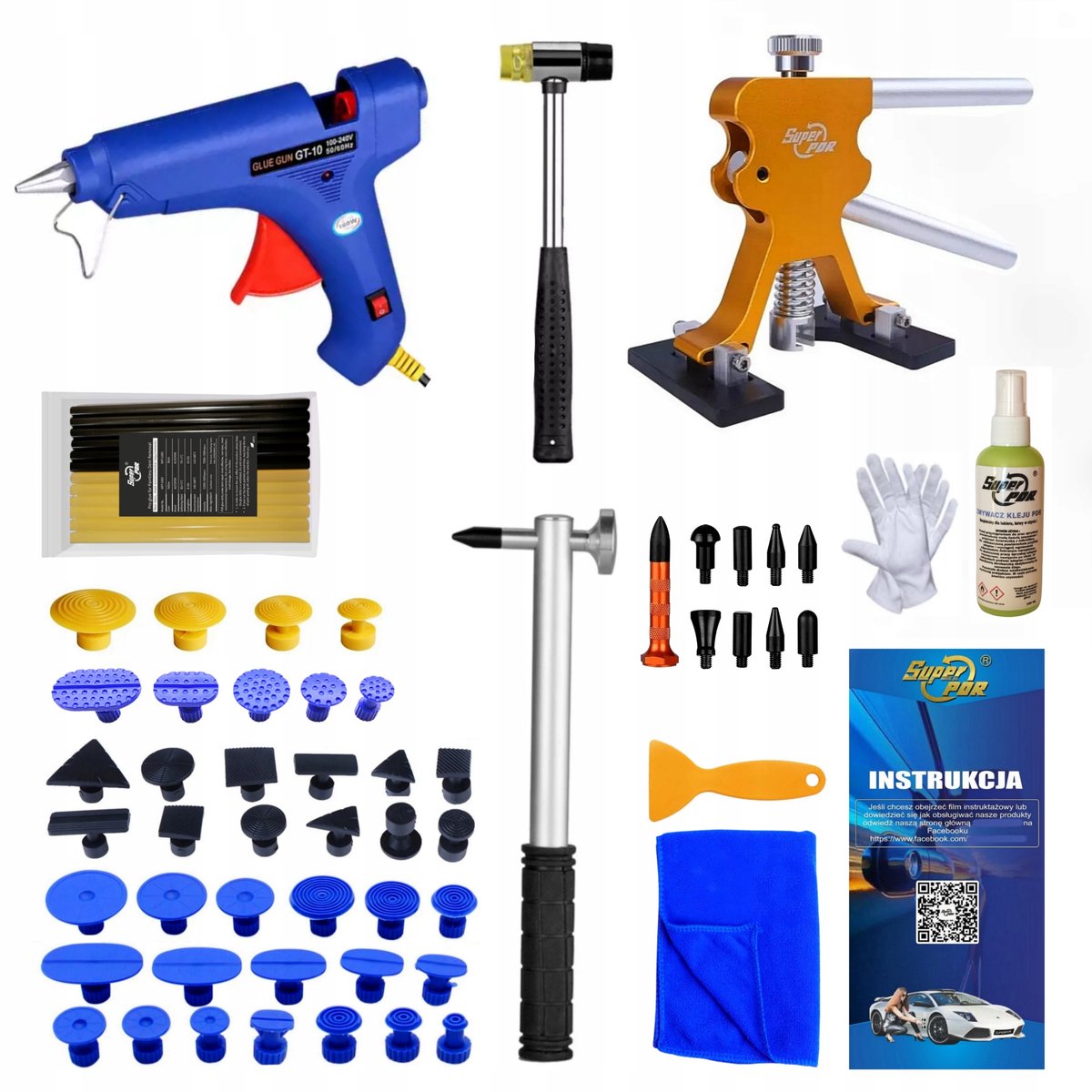 PDR set: Trekker, Hamer & Lijmpistool voor Autoreparatie