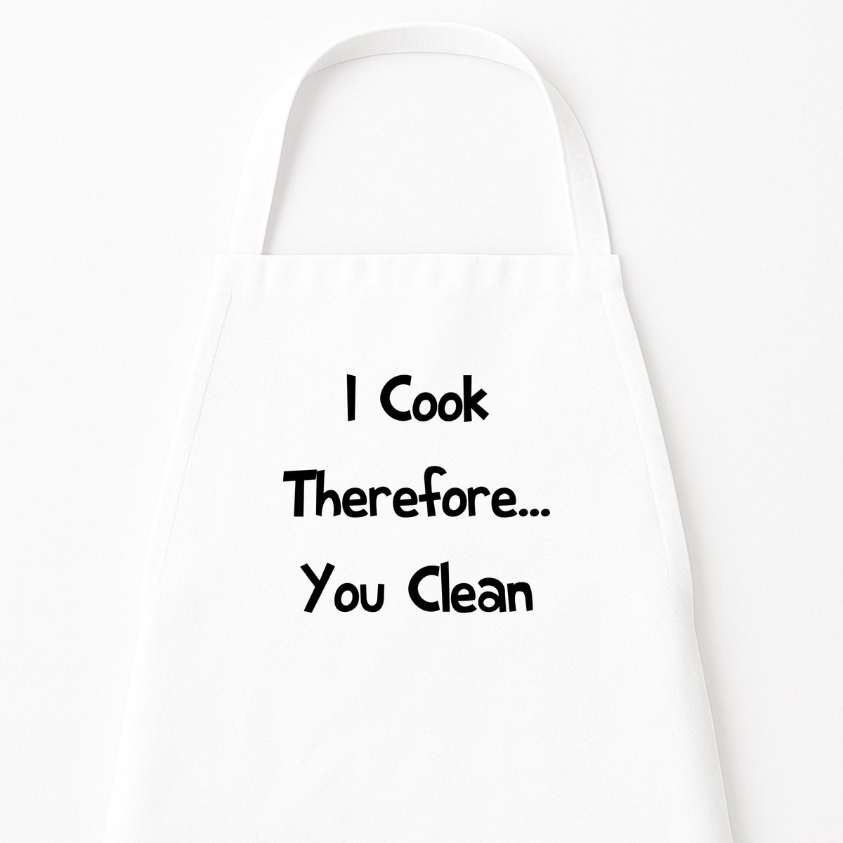 Keukenschort “I Cook therefore… you clean” | Grappig Kerstcadeau & Sinterklaas
