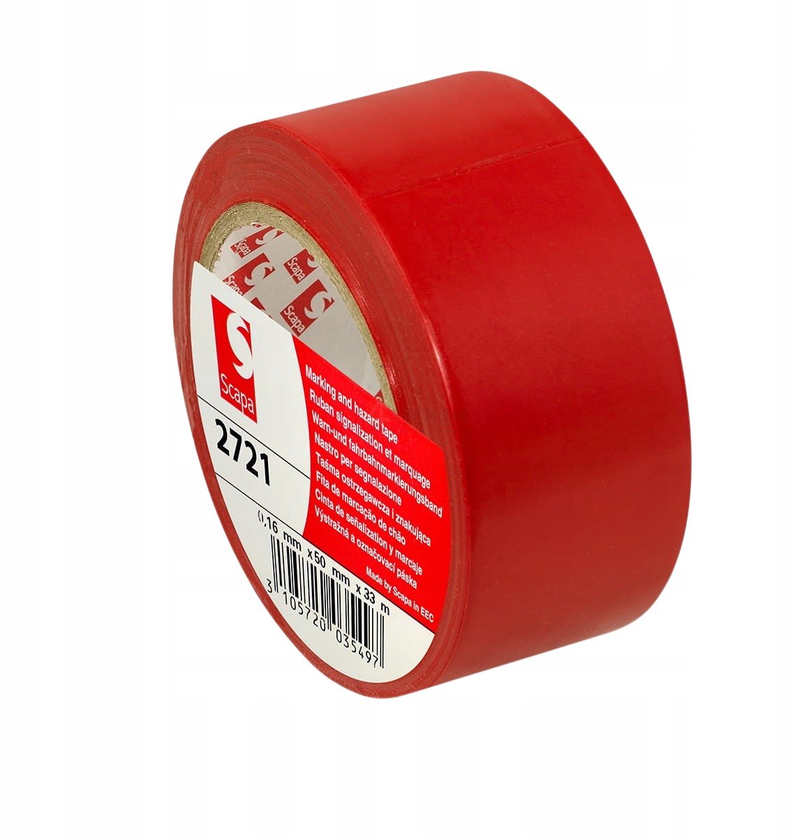 Merkloze Rode PVC Waarschuwingstape 50mm x 33m - Duurzaam & Veelzijdig