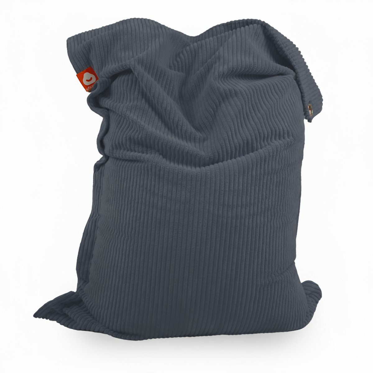Whoober St. Tropez XL – Rechthoek Zitzak – Antraciet dik ribfluweel – Comfortabel & Duurzaam