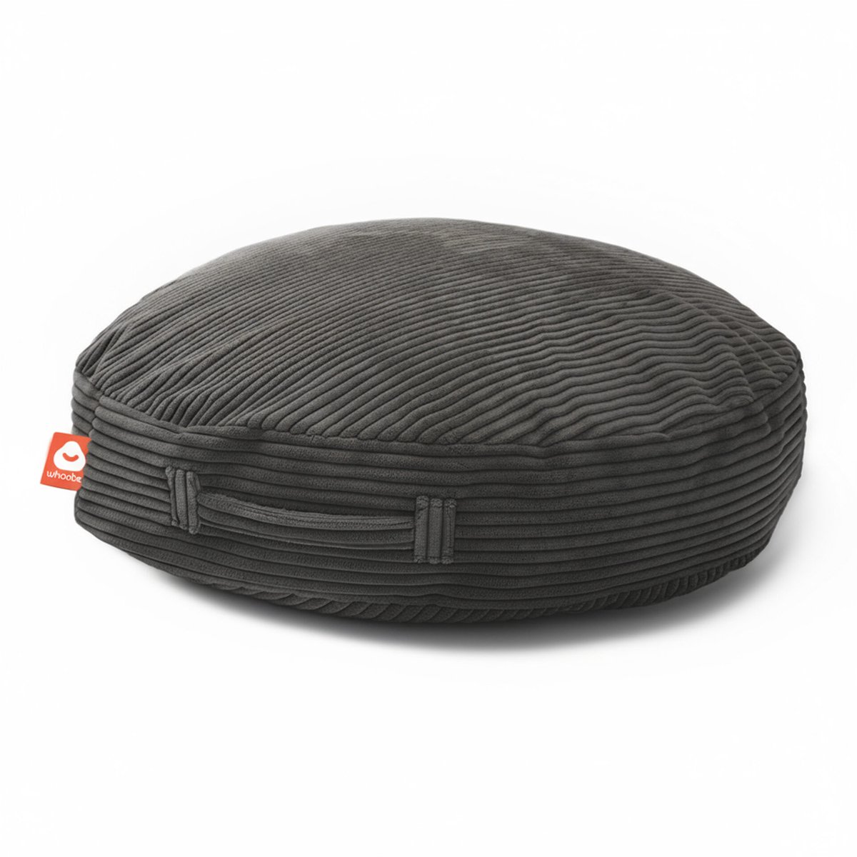 Whoober Ibiza – Ronde Zitzak – Antraciet dik ribfluweel – Comfortabel & Duurzaam