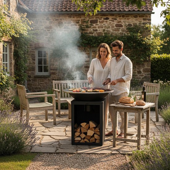 ASH - Solaris - XXL - Plancha barbecue met grillring - Buitenkoken - Plancha BBQ - Plancha Bakken - Zwart - Grillring van ASH — afbeelding 2