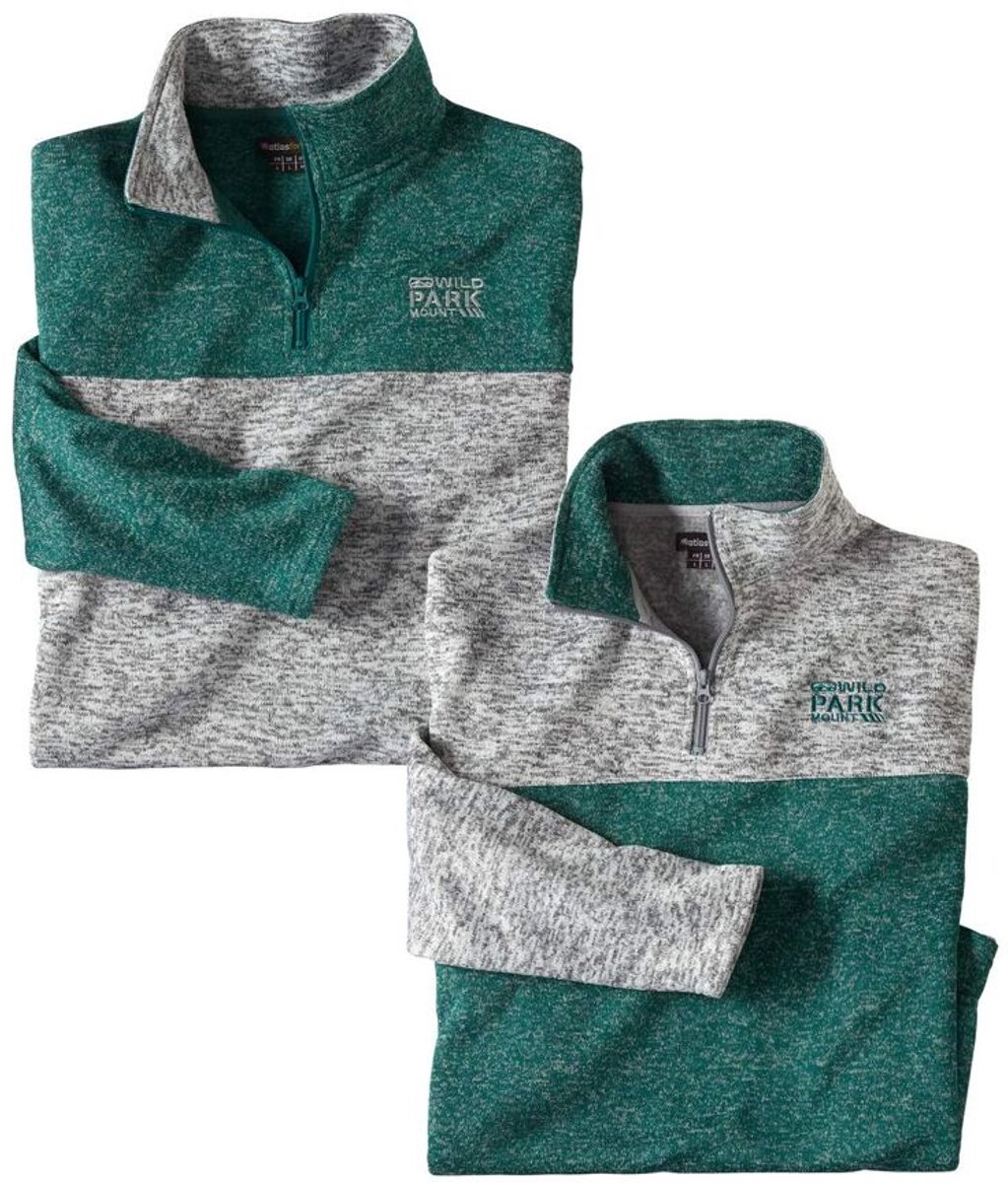 ATLAS FOR MEN - Set van 2 molton sweaters Wild Park - Heren - Verkrijgbaar in grote maten - XXL