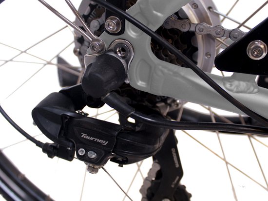 Degreaser dames ebike 45 cm 10.4 Ah 7sp zilver van Merkloos — afbeelding 5