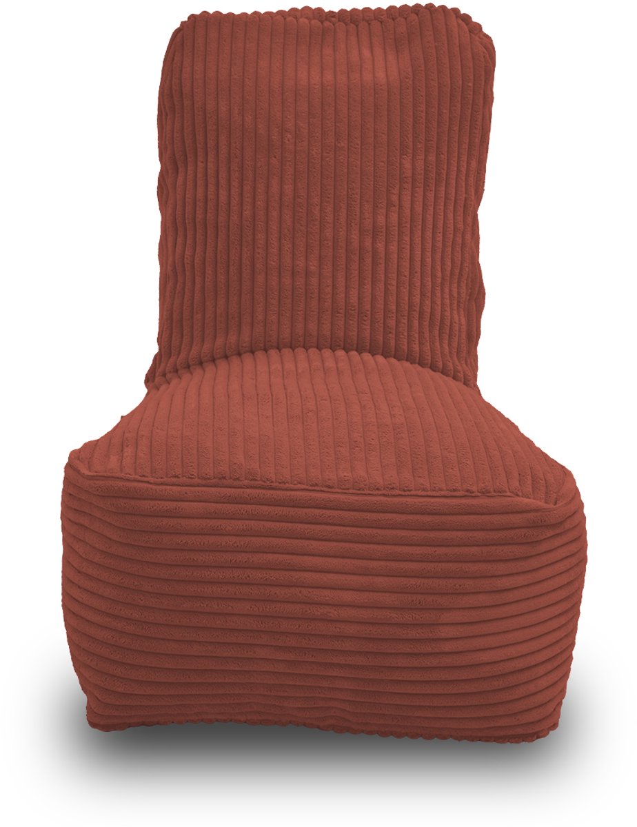 Whoober Fiji – Kinderstoel Zitzak – Terracotta dik ribfluweel – Comfortabel & Duurzaam