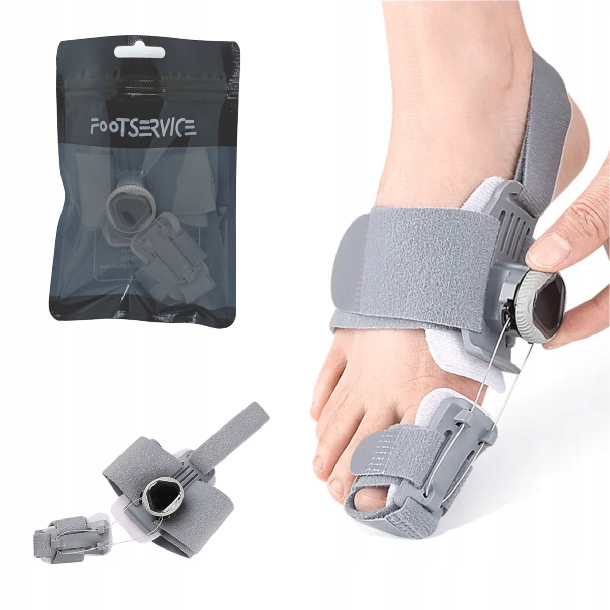 Nachtelijke Hallux Valgus Corrector met Gel Elementen & Verstelbare Hoek