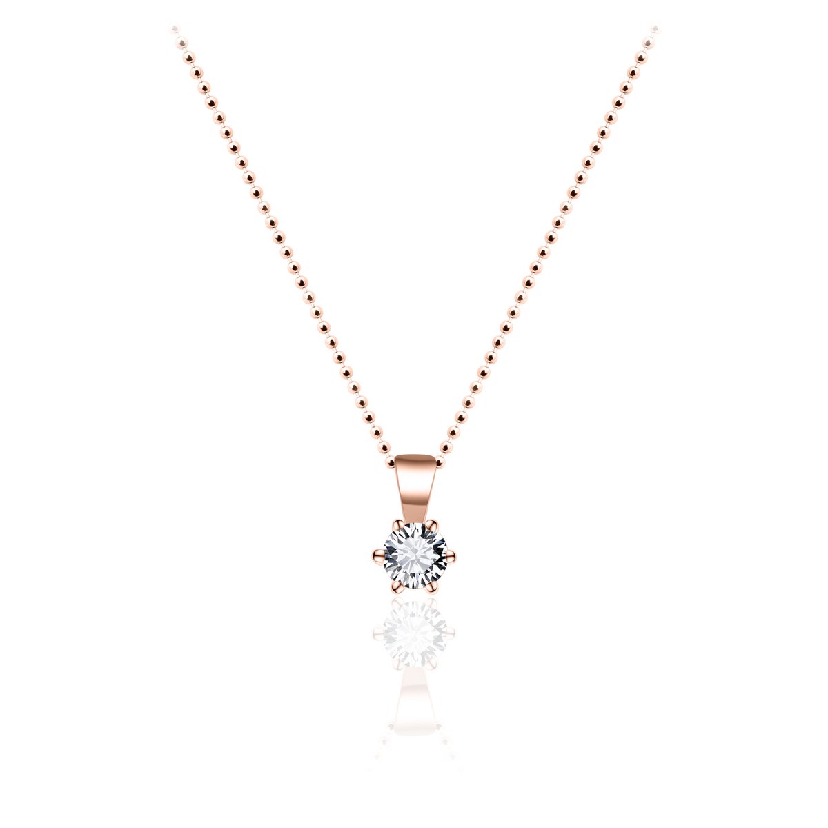 Gisser Jewels - Hanger excl. Collier - Solitaire gezet met Zirkonia - 4mm Breed - Geelgoud Verguld Zilver 925