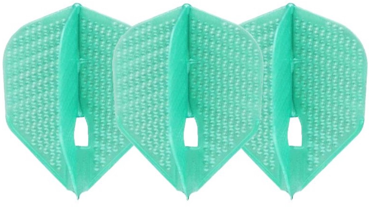 L-Style Champagne L3 Shape Dimple Pearl Emerald - Dart Flights