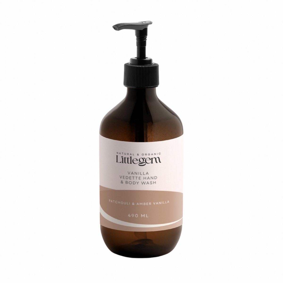 Natuurlijke hand & body wash, Vanille Vedette - Patchouli, amber & vanille, reinigt mild en staat stijlvol in huis