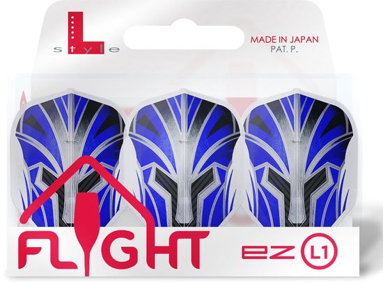 L-Style EZ L1 Prime Series Blue Clear White - Dart Flights van Merkloos — afbeelding 3