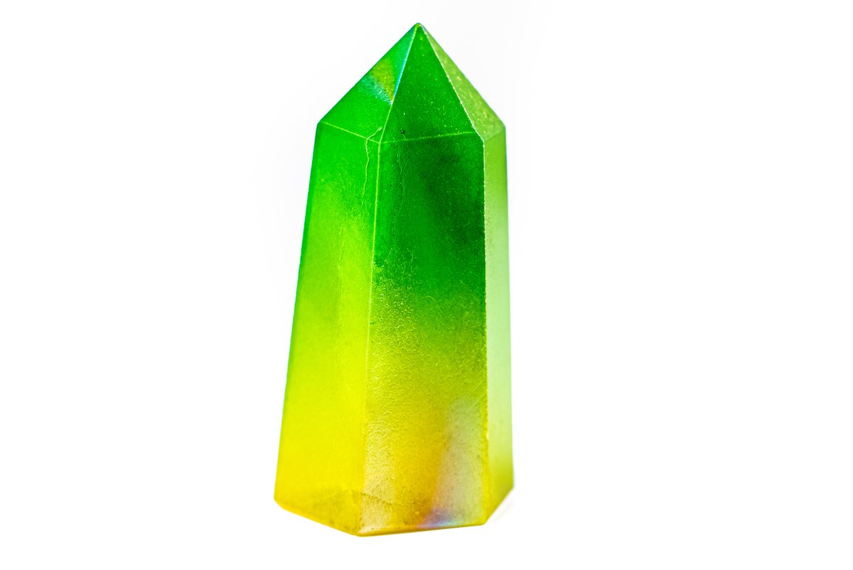 Angel Aura punt in Groen en Geel | perfecte unieke accessoire voor uw interieur