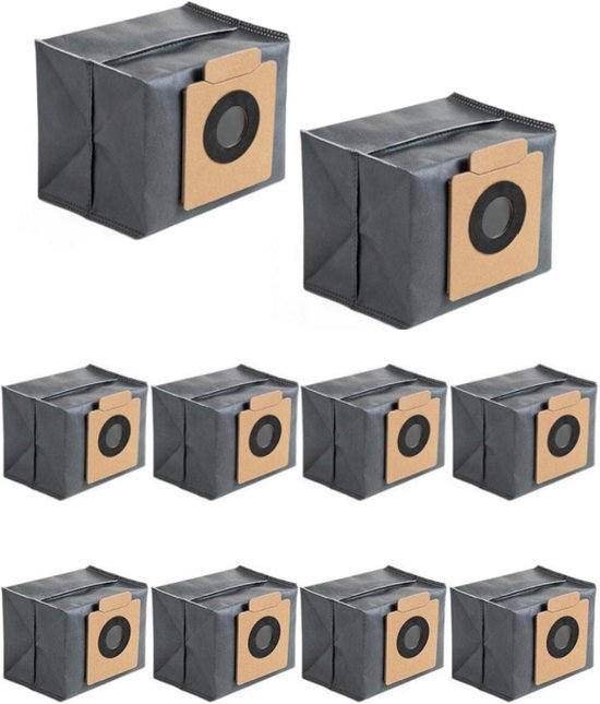 12 pièces Sacs d'aspirateur adaptés pour Eufy Clean X8 Pro / X10 Pro Omni - sacs de rechange - ensemble d'accessoires - sacs d'aspirateur