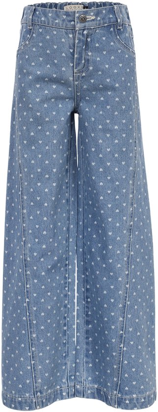 Pantalon Filles LOOXS Little 2601-7601-988 - Taille 98 - Imprimé cœurs Blauw - 90 % coton, 10 % polyester