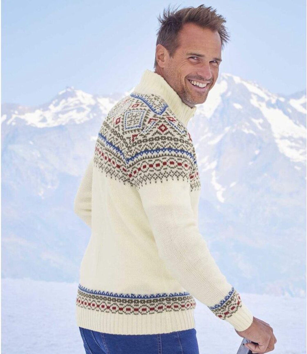 ATLAS FOR MEN - Gebreide schipperstrui - Heren - Verkrijgbaar in grote maten - 3XL