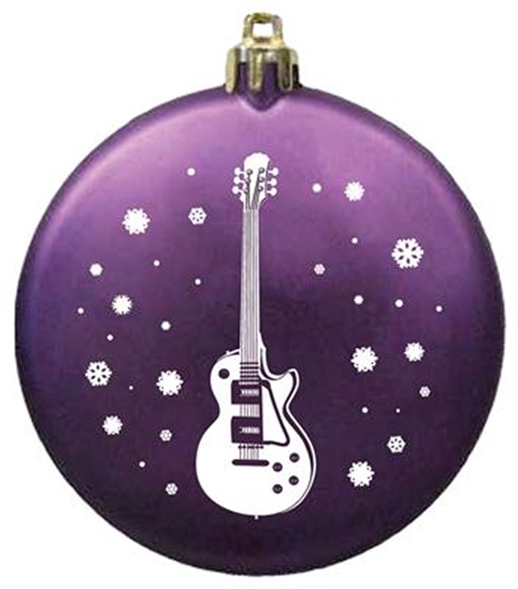 Music Gifts - Kerstversiering: les paul gitaar - Satijnen textuur - Verschillende kleuren