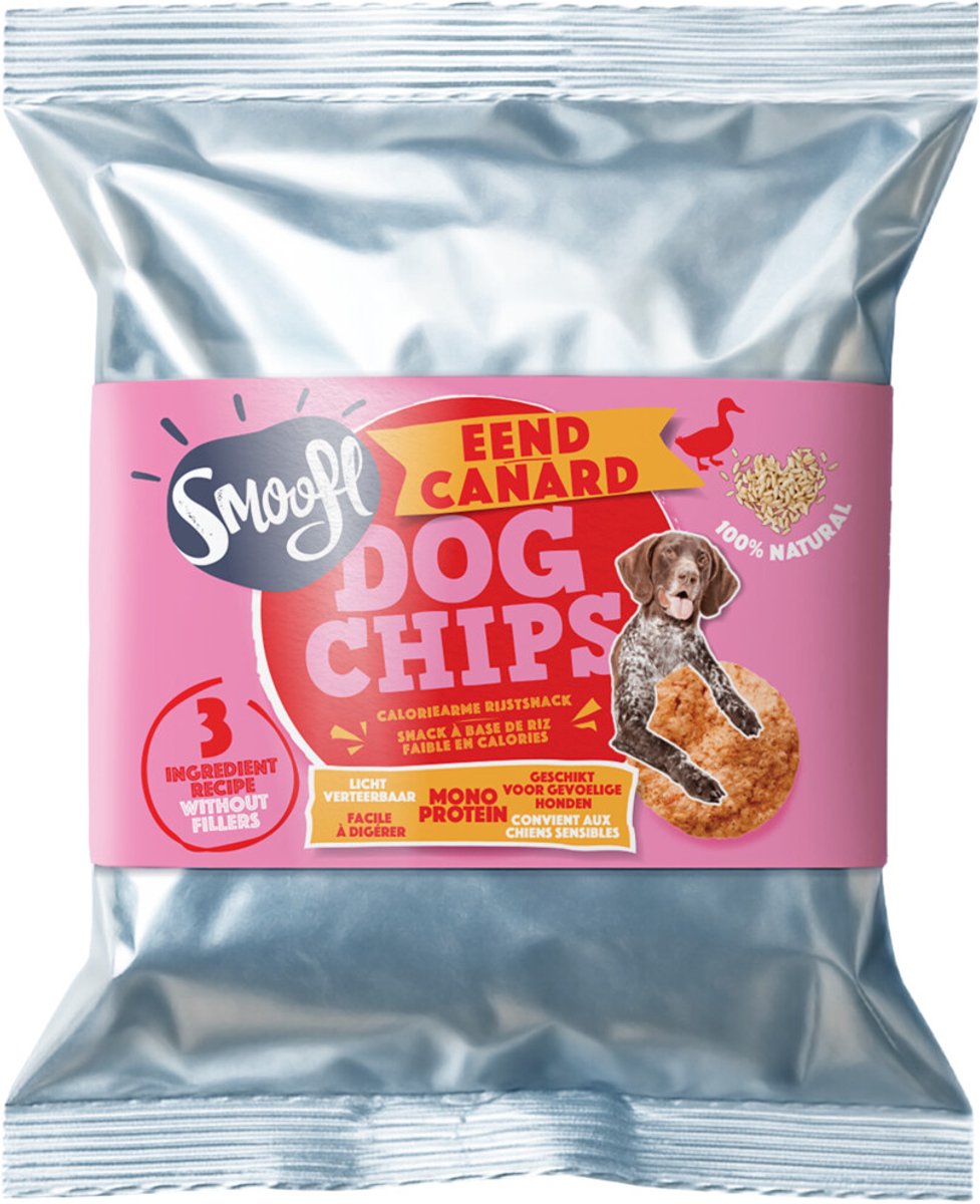 Smoofl Hondensnack Dog Chips Eend - 50 gr