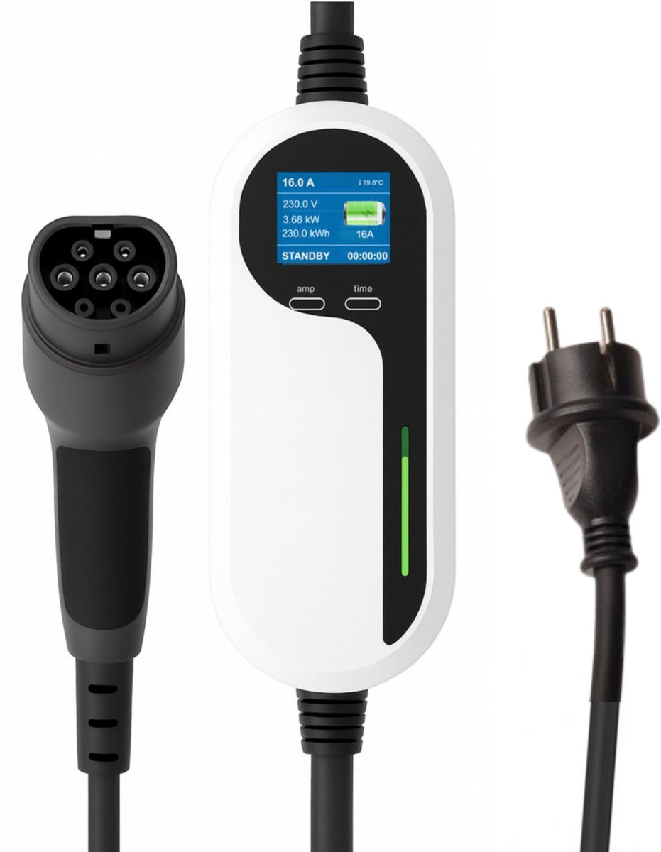 Mobiele Thuislader Type 2 Stekker - Opladen via Stopcontact