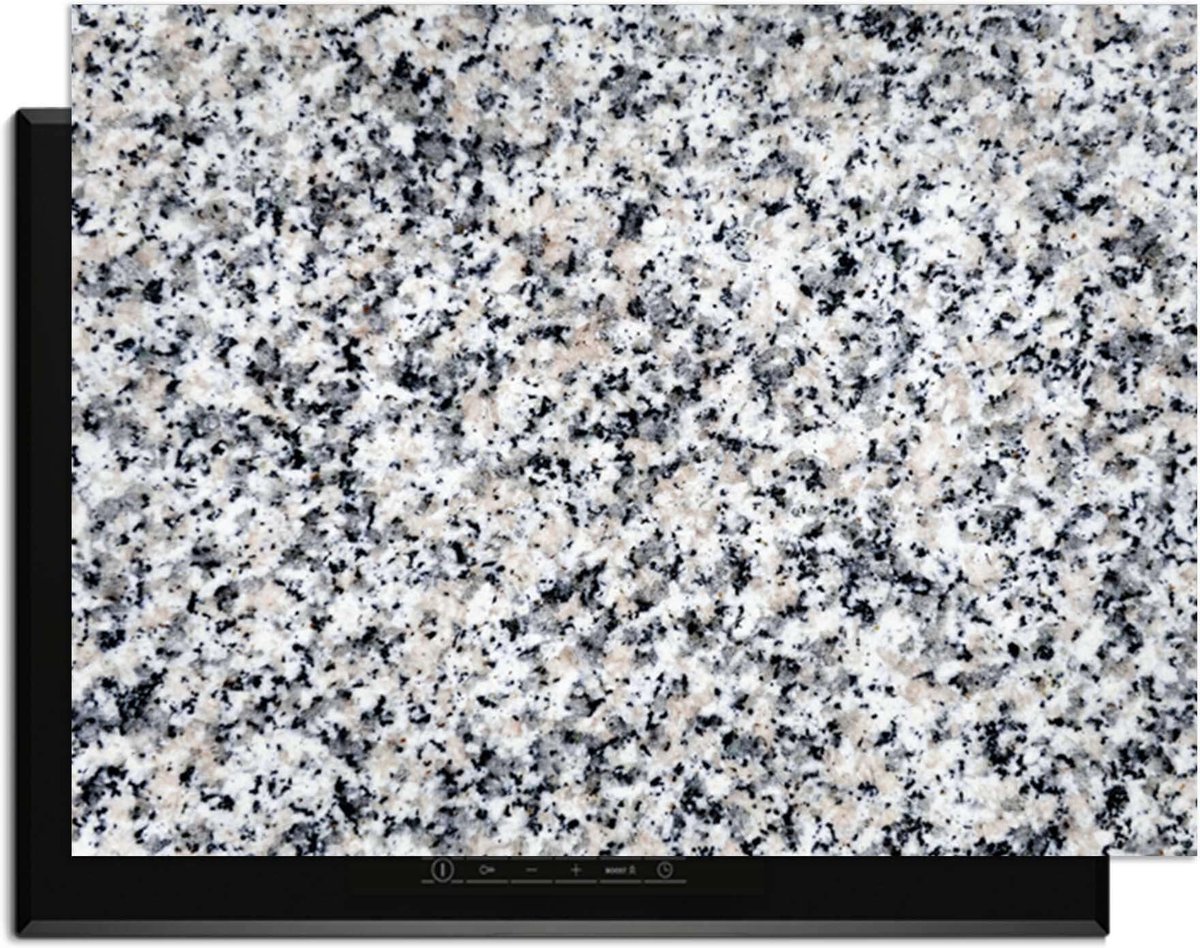 KitchenArt - Classic Granite - Inductie Beschermer - 78x52 cm - Kookplaat Beschermer - Luxe Afdekplaat Inductieplaat - Anti-slip & Oprolbaar - Beschermmat Inductiekookplaat