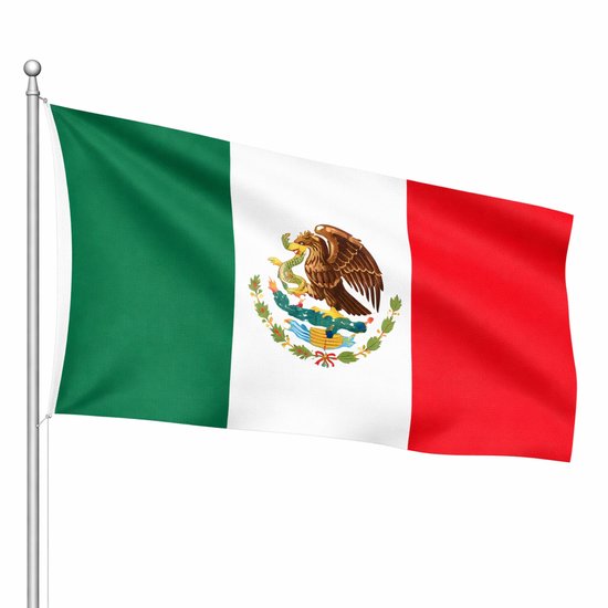 Het Vlaggenschip - Vlag Mexico - 90 x 150 centimeter