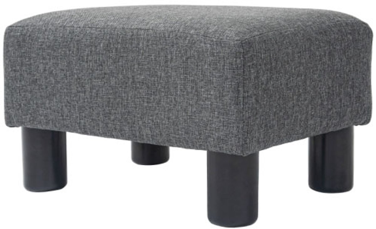 Zachte Hocker 40x30x24 cm Voetenbank Donkergrijs Linnen Moderne Poef Licht En Makkelijk Te Bewegen Slaapkamer Woonkamer