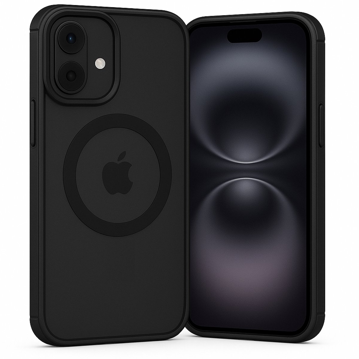 Hoesje geschikt voor iPhone 17 – Geschikt voor MagSafe – Transparant Zwart