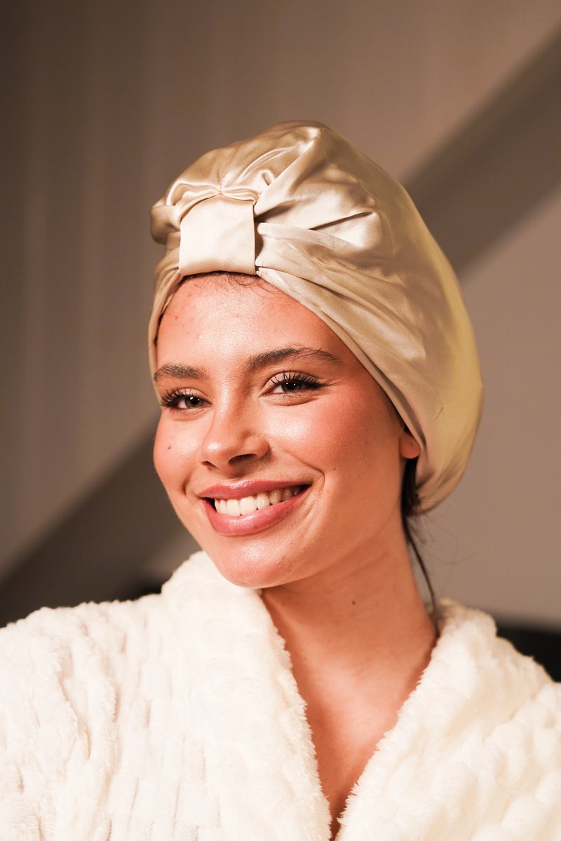 Satijnen zijden slaapmuts | Silk Hair Bonnet | Shambo | Curly Girl Methode | CG proof | krullen | zijde