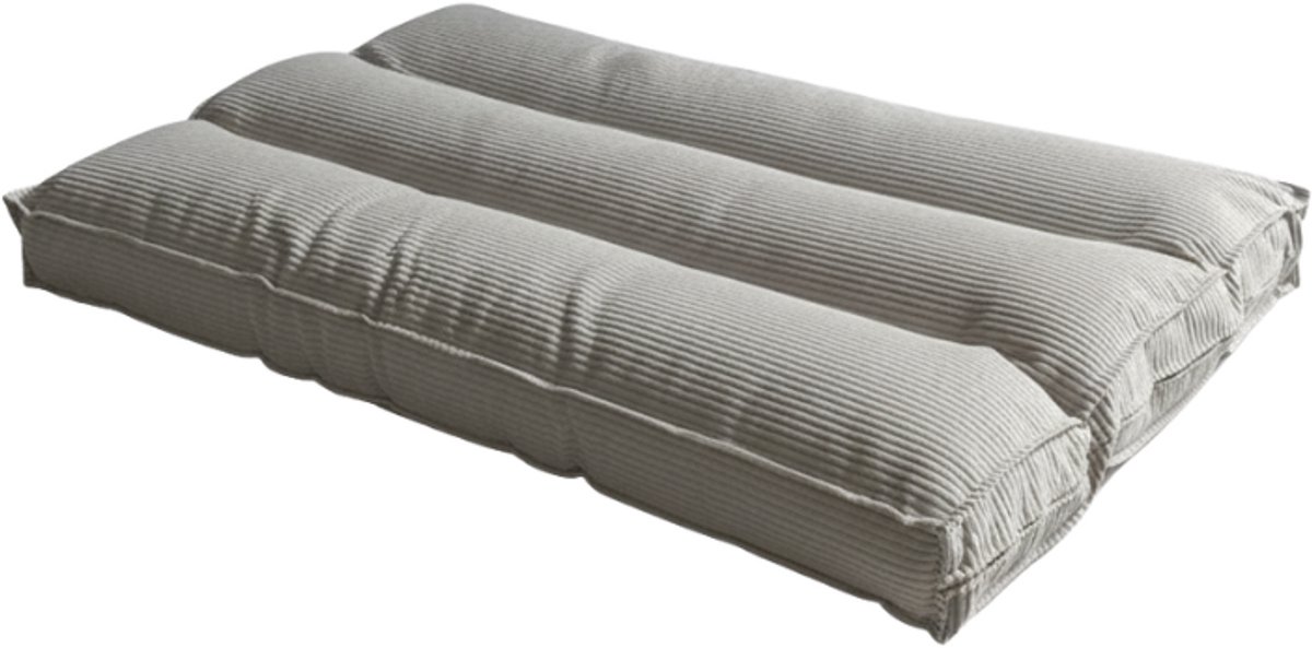 Bananair - Futon matras - Afneembare hoes - Futon bed - Vloermatras - Logeerbed Eenpersoons - Ribfluweel - 90x190 cm - Lichtgrijs