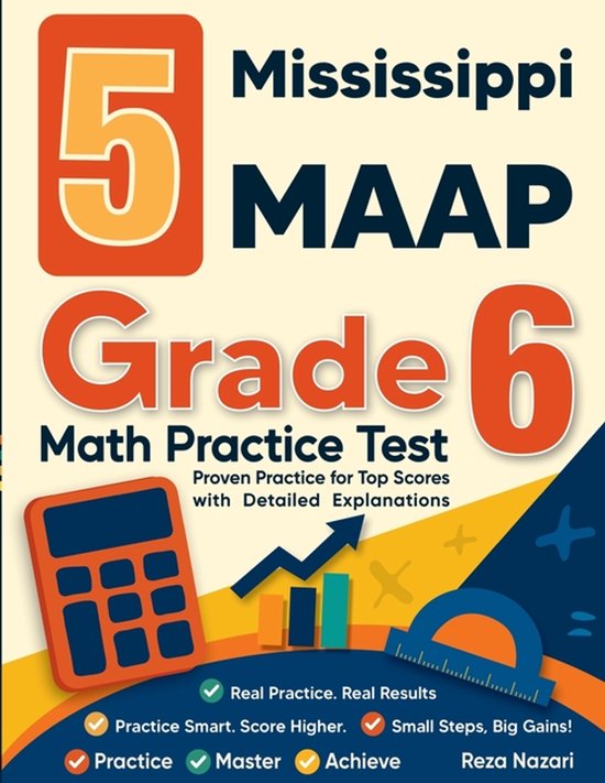 5 Mississippi MAAP Grade 6 Math Practice Tests - cover