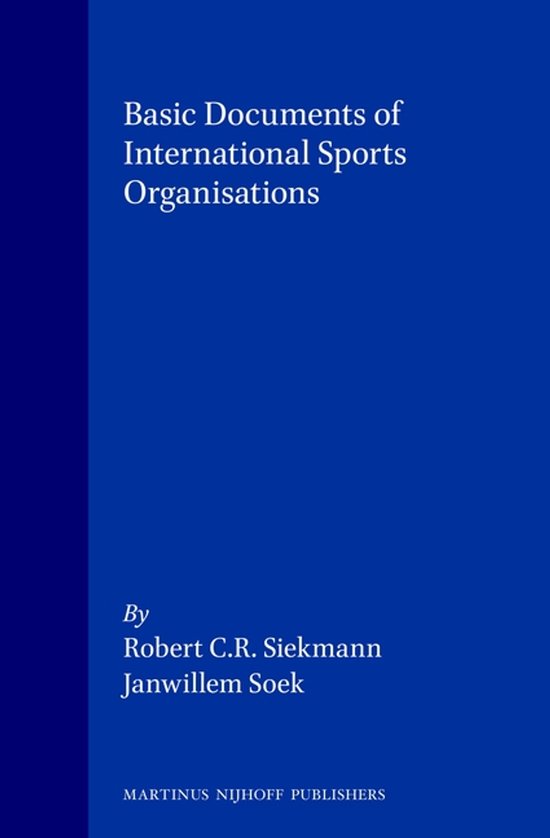 Basic Documents of International Sports Organisations - cover