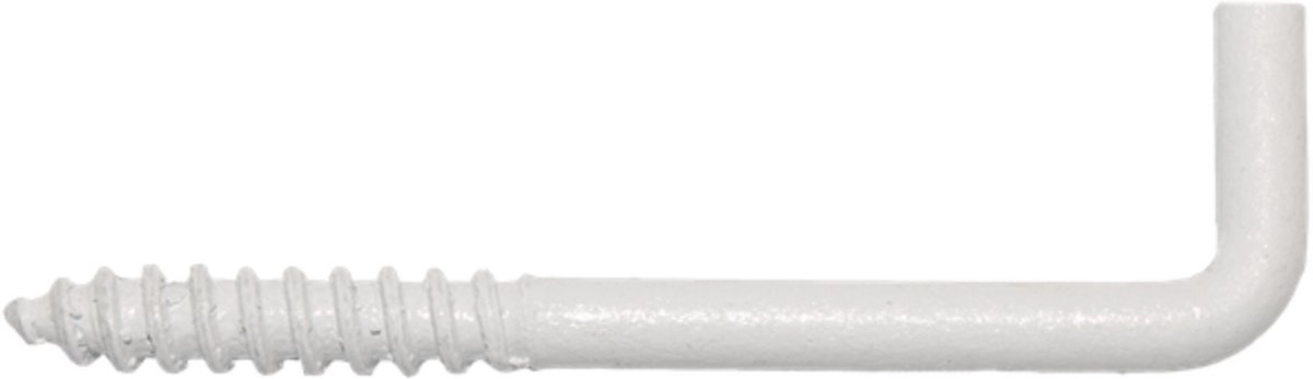 Schroefduim 2,4 x 25 mm Epoxy Wit — 6 stuks - schroefduim 2.4x25 epoxy wit 6st - schroefduim 2,4x25, schroefduimen epoxy wit, duimschroef 6 stuks, schroefhaak 2.4x25, ophangschroef wit