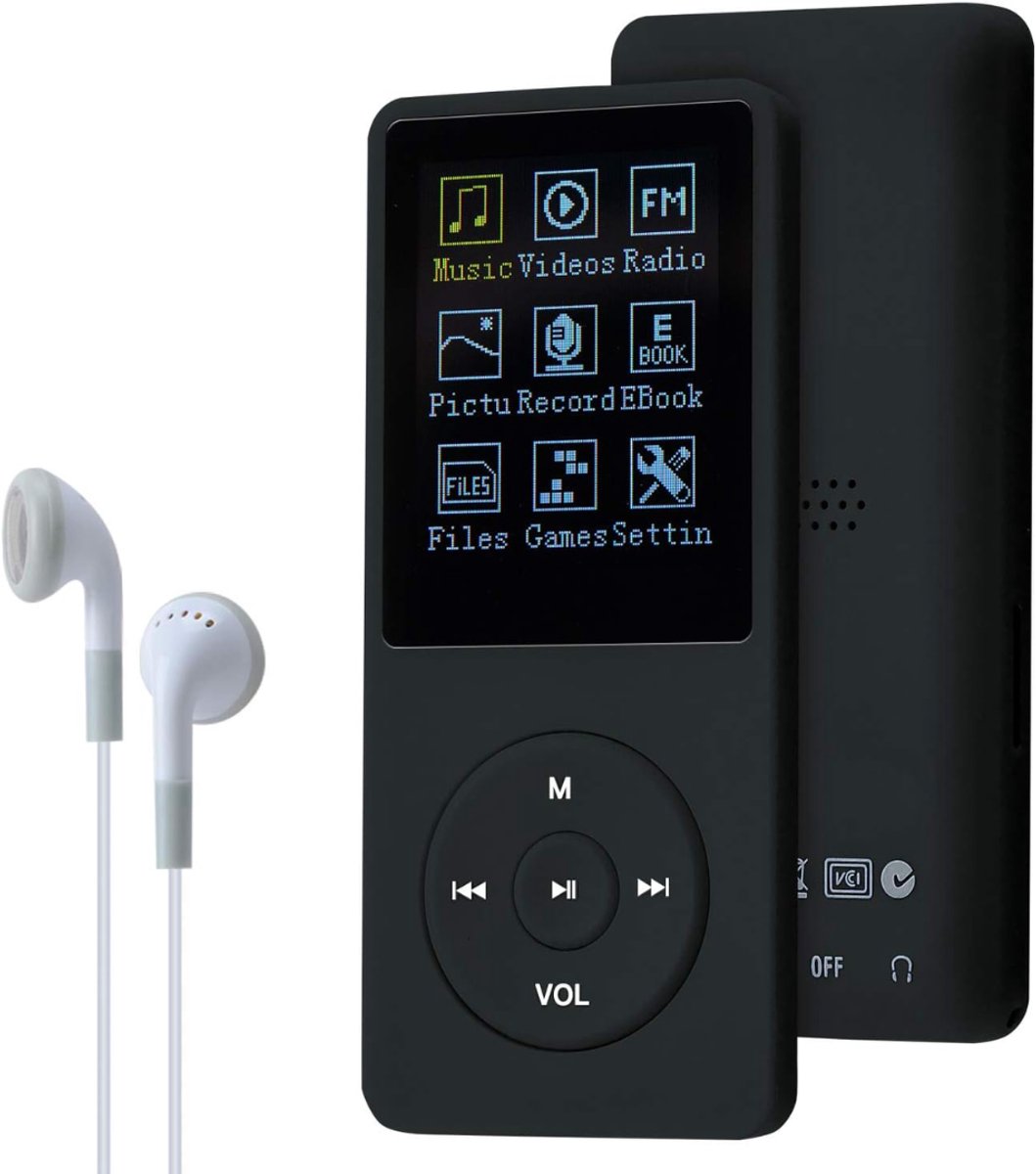SNJY® MP3 Speler Bluetooth - MP4 Speler - Muziek Speler - Zwart