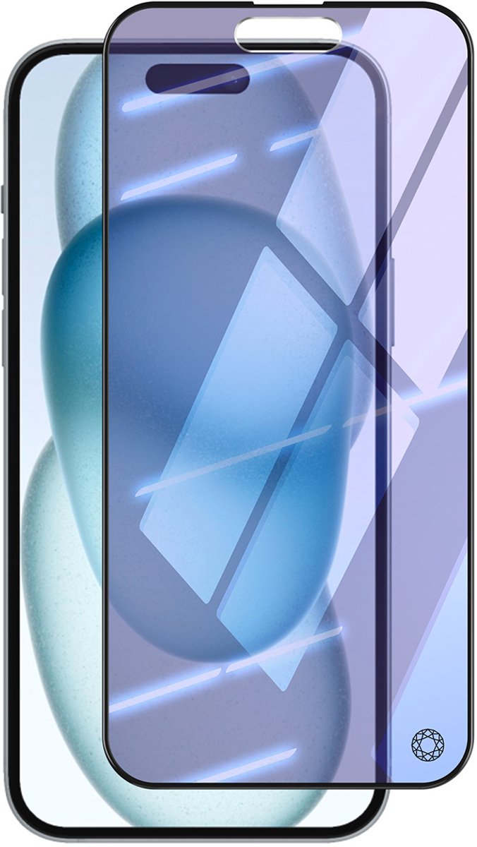 Force Case, Screenprotector geschikt voor iPhone 15 Plus - Anti-Blue Light Glass 2.5D, Transparant