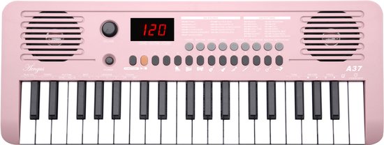 Áengus keyboard piano – 37 toetsen – USB-C MIDI – roze