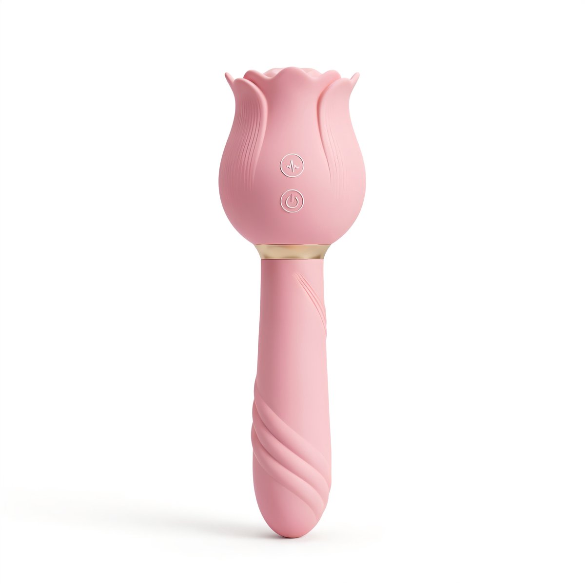 Rozen Staaf Vibrator – Dubbele Stimulatie – 12 Zuigstanden & 12 Vibratiestanden – IPX7 Waterdicht – USB Oplaadbaar – Roze