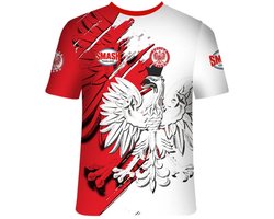 SMASH Poland WK 2026 Pride Performance Shirt – Polen Voetbalshirt – Blauw/Wit/Rood – Heren Sportshirt – Maat XL – Ademend & Sneldrogend