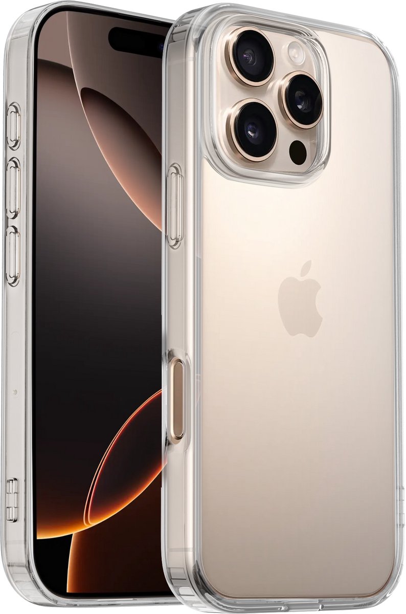 Ceezs TPU Hybrid siliconen hoesje geschikt voor Iphone 16 Pro Max (Transparant)
