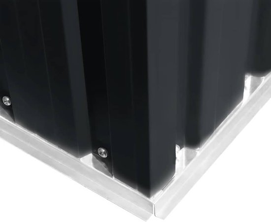 vidaXL - Tuinschuur - 257x298x178 - cm - metaal - antracietkleurig
