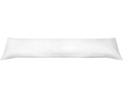 Zijslaapkussen | Hoofdkussen 40x145 cm wit